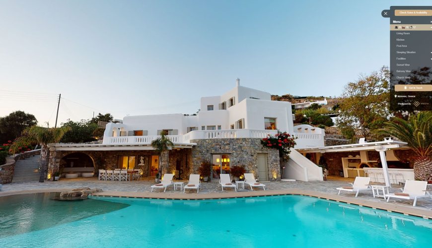 τρισδιάστατη εικονική περιήγηση για βίλες-vivestia | risk-free villas, hotels and cruises in vr